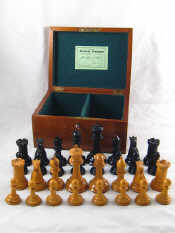 Appraisal: A club size Staunton weighted boxwood chess set by Jacques