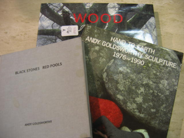 Appraisal: ANDY GOLDSWORTHY THREE BOOKS BLACK STONES RED POOLS HAND TO