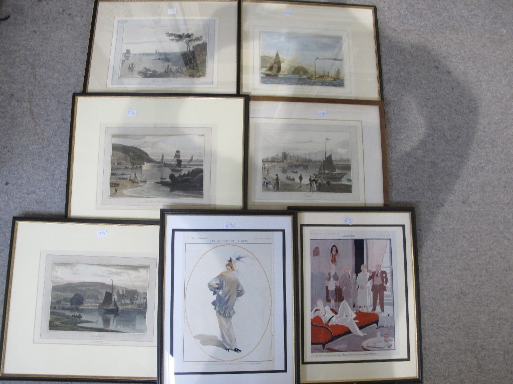 Appraisal: WILLIAM DANIEL Lot comprising four aquatints from the 'Voyage Round