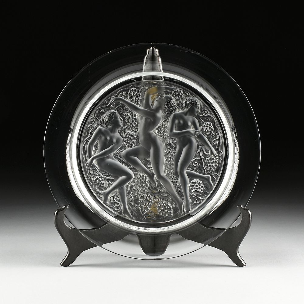 Appraisal: A LALIQUE C TE D'OR FROSTED AND POLISHED CRYSTAL SHALLOW