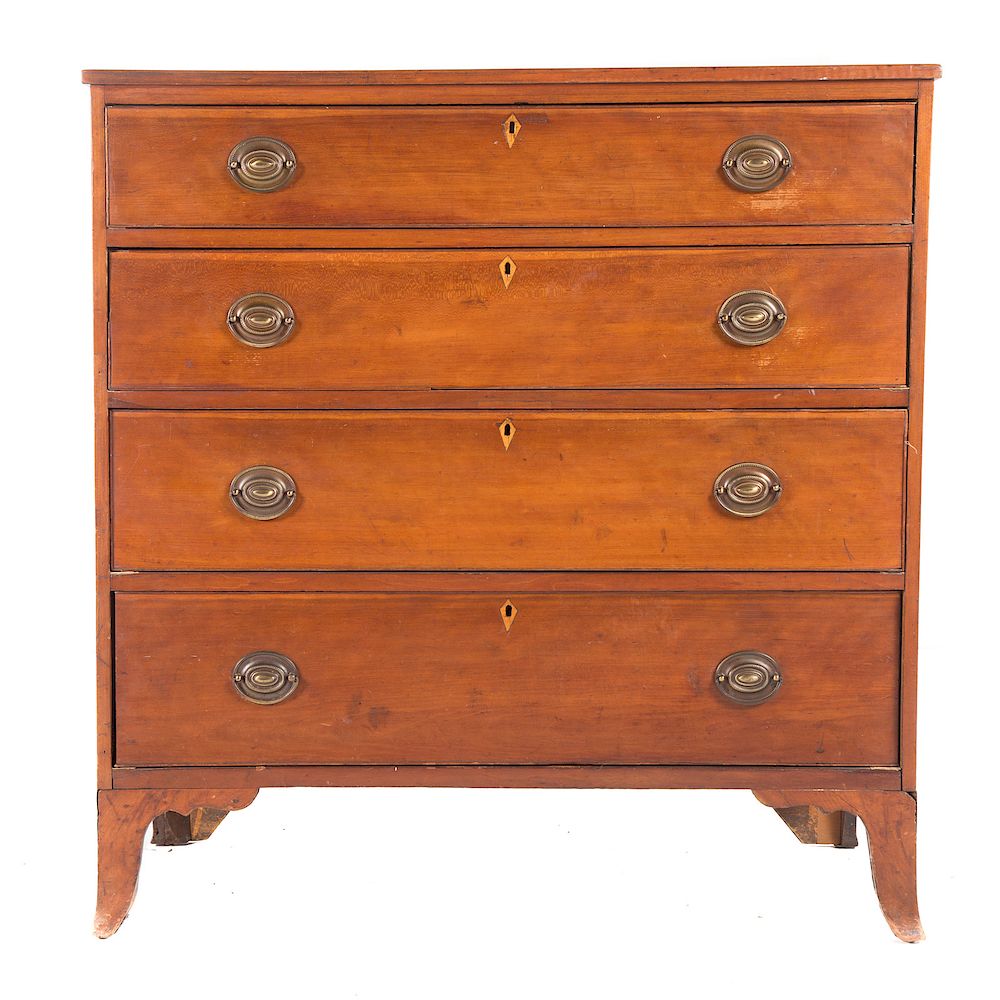 Appraisal: Federal cherry chest of drawers Pennsylvania or Virginia circa flat