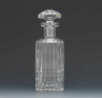 Appraisal: A Baccarat Decanter with Stopper With acid etched mark on