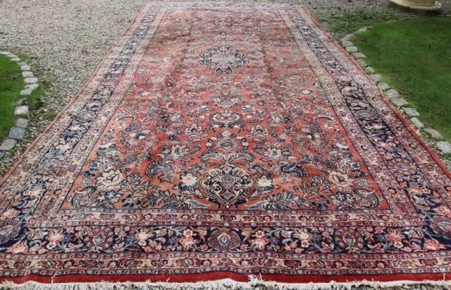 Appraisal: OVERSIZED 'S PERSIAN SAROUK CARPET ' 'X ' OVERALL FLORAL