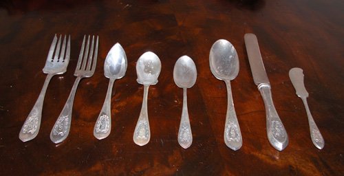 Appraisal: Artist Title International Napoleon Sterling Silver Monogrammed Flatware comprising dinner