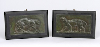 Appraisal: After Antoine-Louis Barye French - A pair of cast bronze