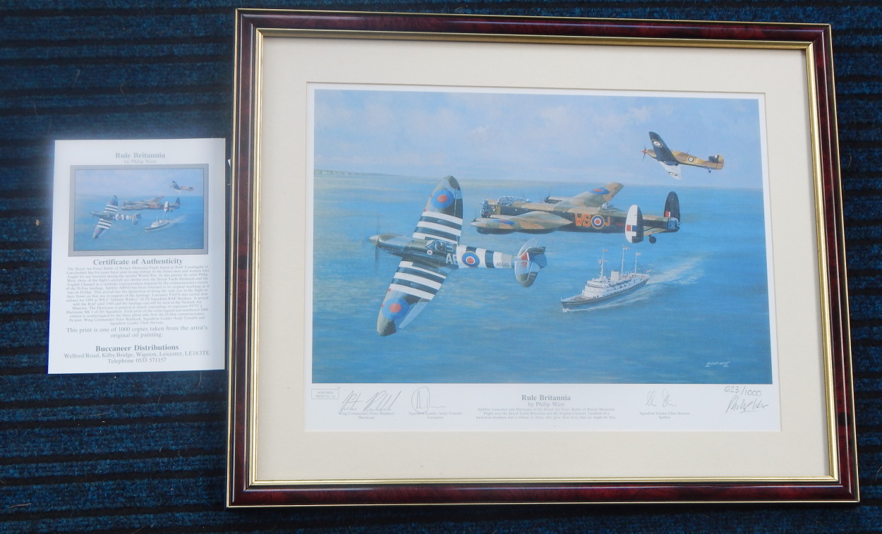 Appraisal: After Philip West Rule Britannia artist signed limited edition print