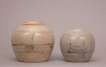 Appraisal: Pair of Earthenware Ginger Jars Chinese circa Ming Dynasty Both