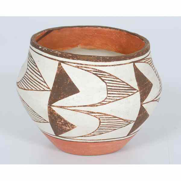 Appraisal: Acoma Jar with hatched and solid feather devices height in