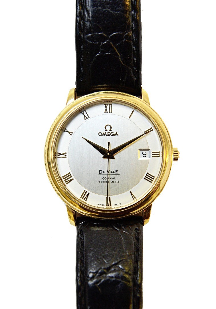 Appraisal: A gentleman's ct gold circular cased Omega De Ville wristwatch