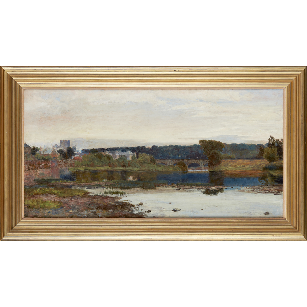 Appraisal: JOHN BUXTON KNIGHT BRITISH - THE TWEED AT KELSO Oil