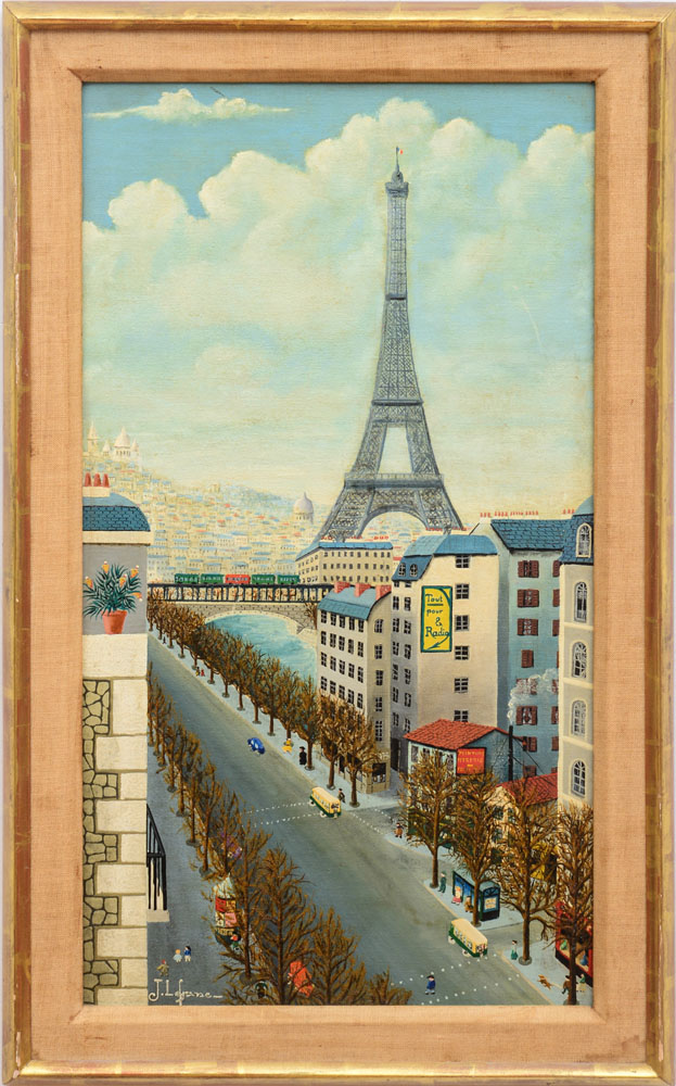 Appraisal: JULES LAFRANC - LA TOUR EIFFEL VUE DU QUAI DE