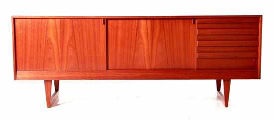 Appraisal: Kurt Ostervig Danish Modern teak sideboard circa Danish Modern sideboard