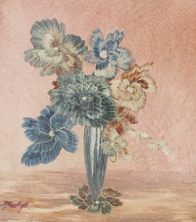 Appraisal: RULOF Jozef Netherlands - Floral Still Life Oil Masonite ''