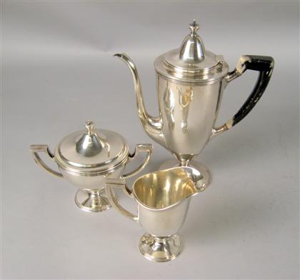 Appraisal: Tiffany Co sterling silver three piece coffee set date mark