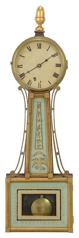 Appraisal: American Federal glomis Banjo Clock early th century unsigned painted