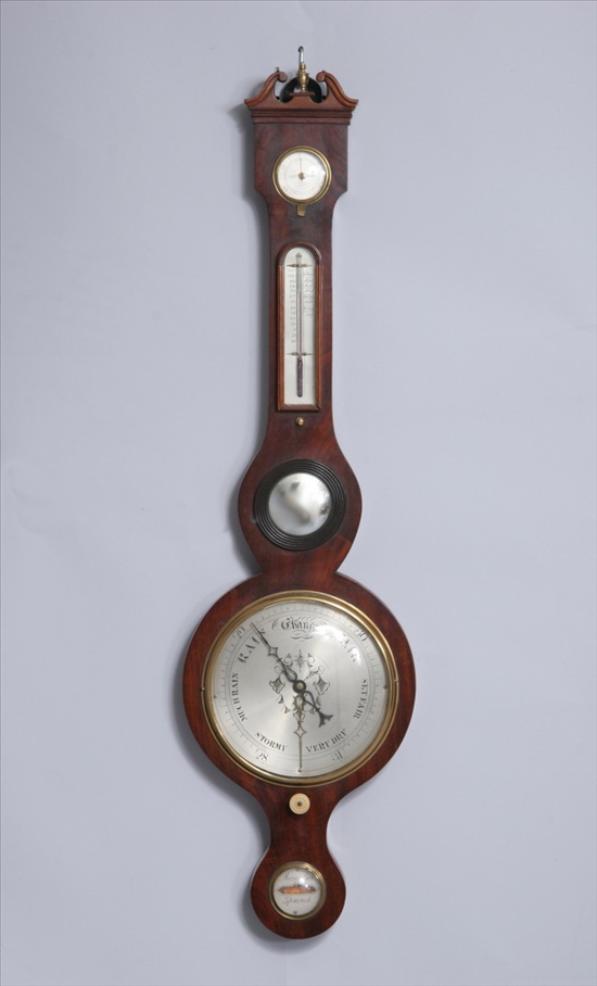 Appraisal: ENGLISH REGENCY WHEEL BAROMETER Early th century signed Moses Levi