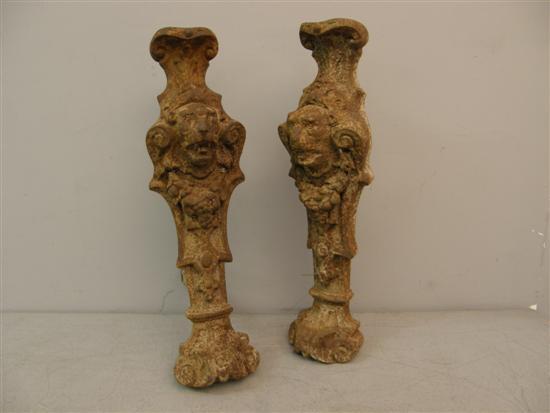 Appraisal: Pair of early th century firedogs in the form of