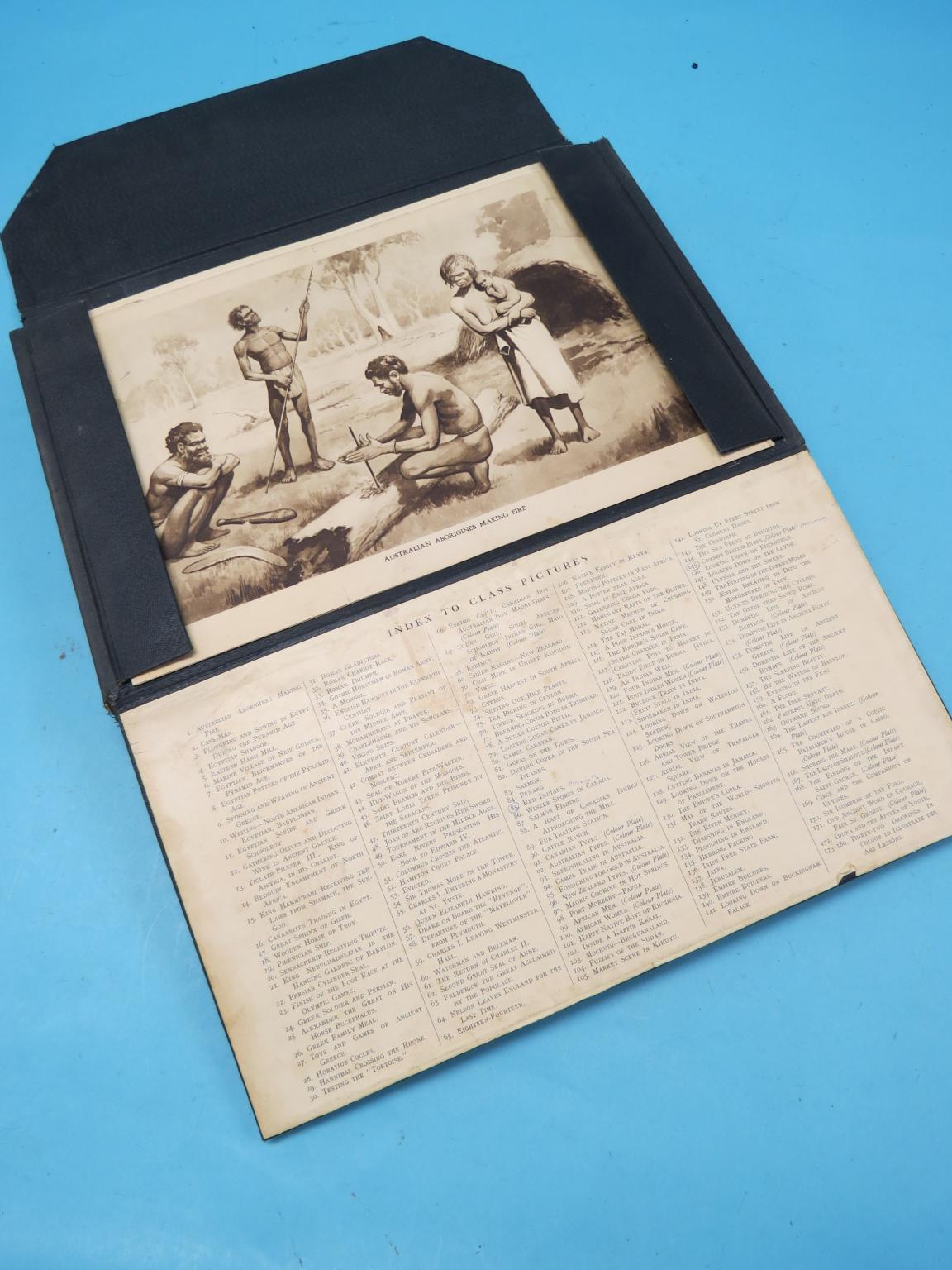 Appraisal: A set of educational prints vinyl folder with related index