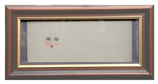 Appraisal: A TH CENTURY WATERCOLOUR PAINTING of the face of a