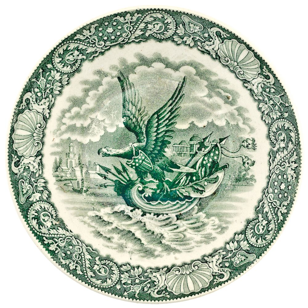 Appraisal: c s American Eagle Riding on a Shell Pattern Tea