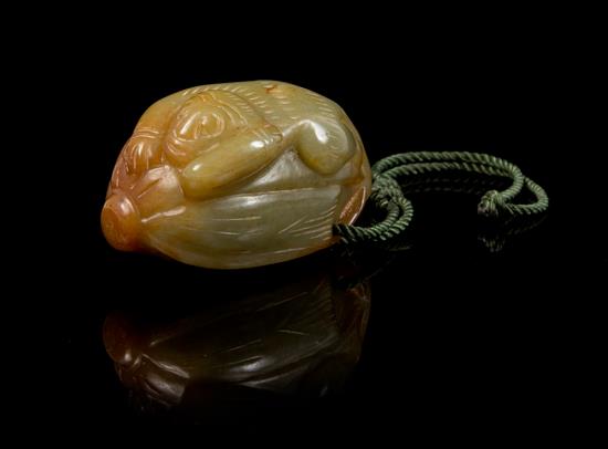 Appraisal: Sale Lot A Carved Jade Toggle of a celadon and