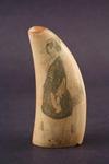 Appraisal: WHALE'S TOOTH - th C sperm whale's tooth with one