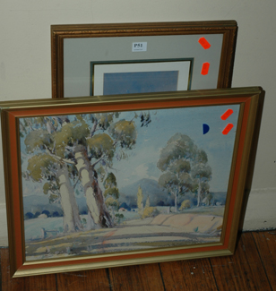 Appraisal: PAIR OF AUSTRALIAN LANDSCAPES WATERCOLOUR X