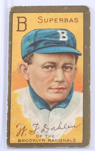 Appraisal: T- baseball card of William Dahlen Brooklyn Superbas Card has