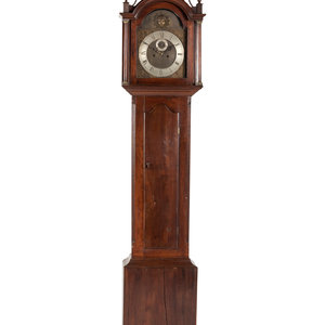 Appraisal: A Federal Carved Cherrywood Tall Case Clock Likely Pennsylvania Circa