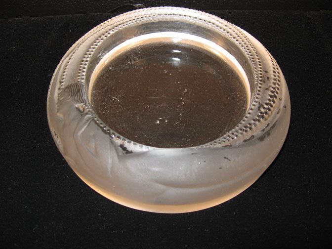 Appraisal: R Lalique 'Antheor' ashtray circa In clear and frosted glass