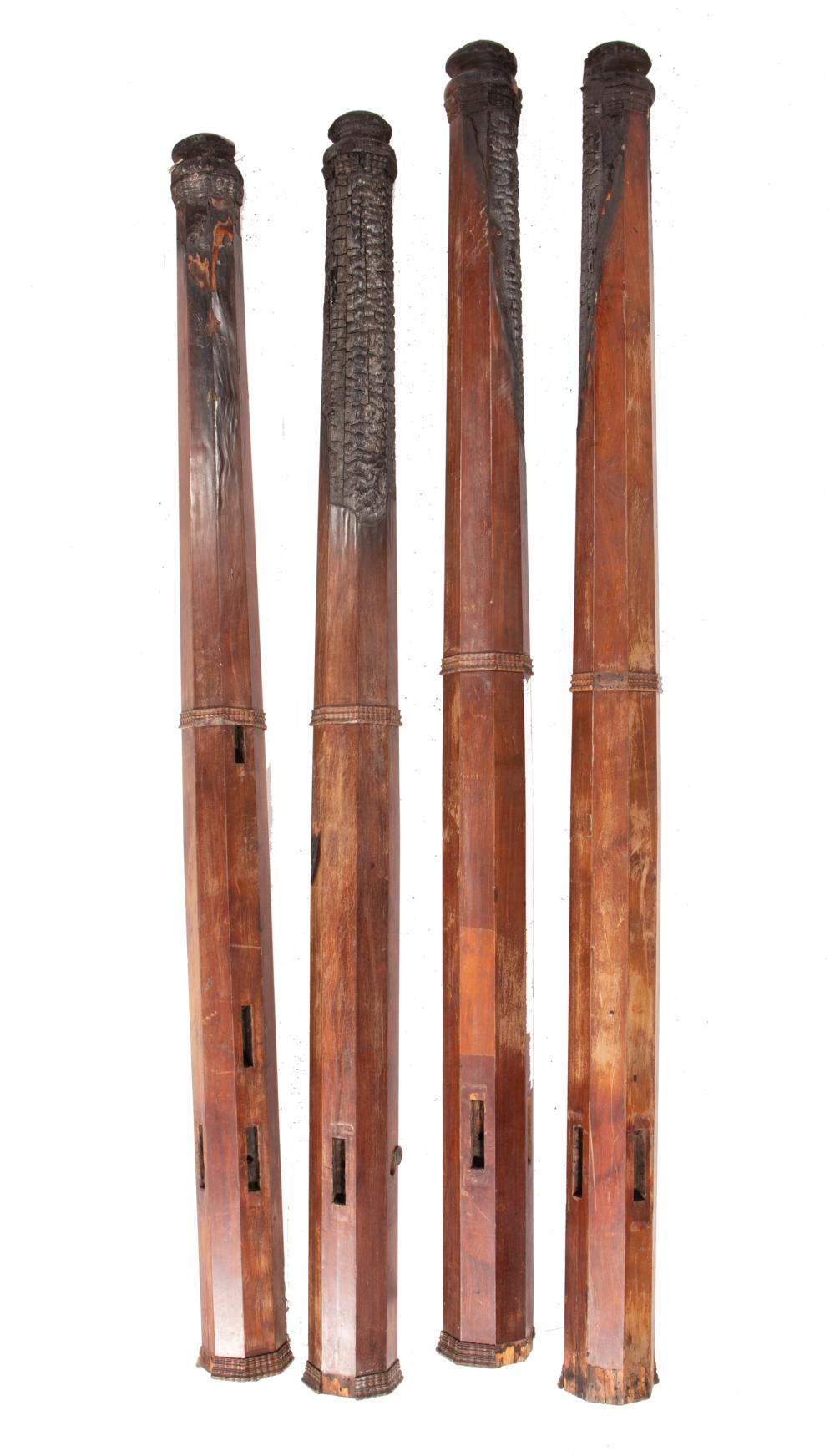 Appraisal: Four Bed Posts c - Provenance Property deaccessioned from the