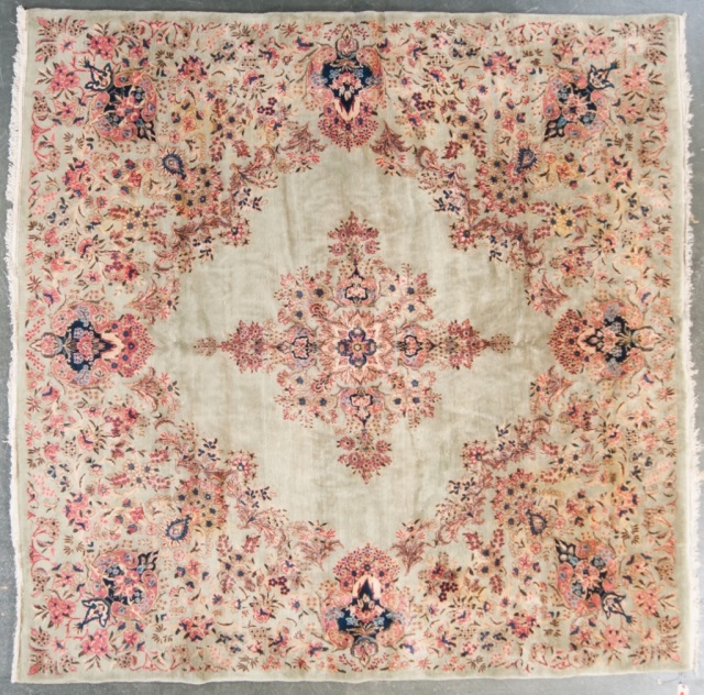 Appraisal: Semi-antique Kerman rug Iran circa approx x