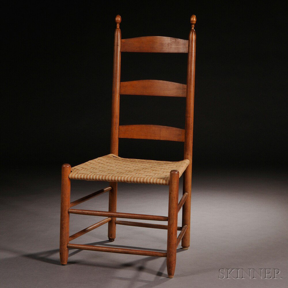 Appraisal: Shaker Cherry Tilter Chair probably Mount Lebanon New York early