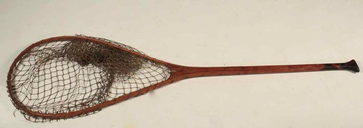 Appraisal: WOOD SALMON LANDING NET th CenturySigned M by C Freer