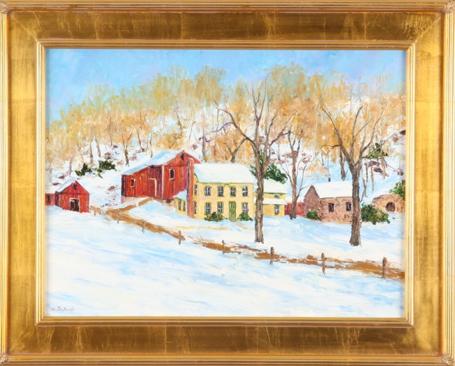 Appraisal: Farm on Coffeetown Road Rieglesville Bucks County oil on canvas