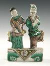 Appraisal: FIGURINES - Kangxi period unusual famille verte male and female