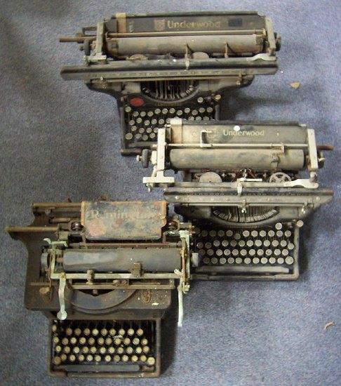 Appraisal: An Underwood Standard Typewriter another typewriter by Underwood and one