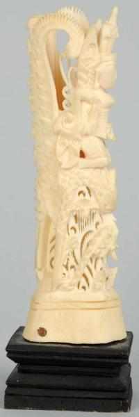 Appraisal: Carved Ivory Buddha Figure On wooden stand Condition Excellent Size