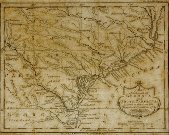 Appraisal: Map of Revolutionary War South Carolina circa May A MAP