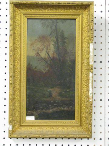 Appraisal: Mary E Walker Landscape oil on board Scranton PA