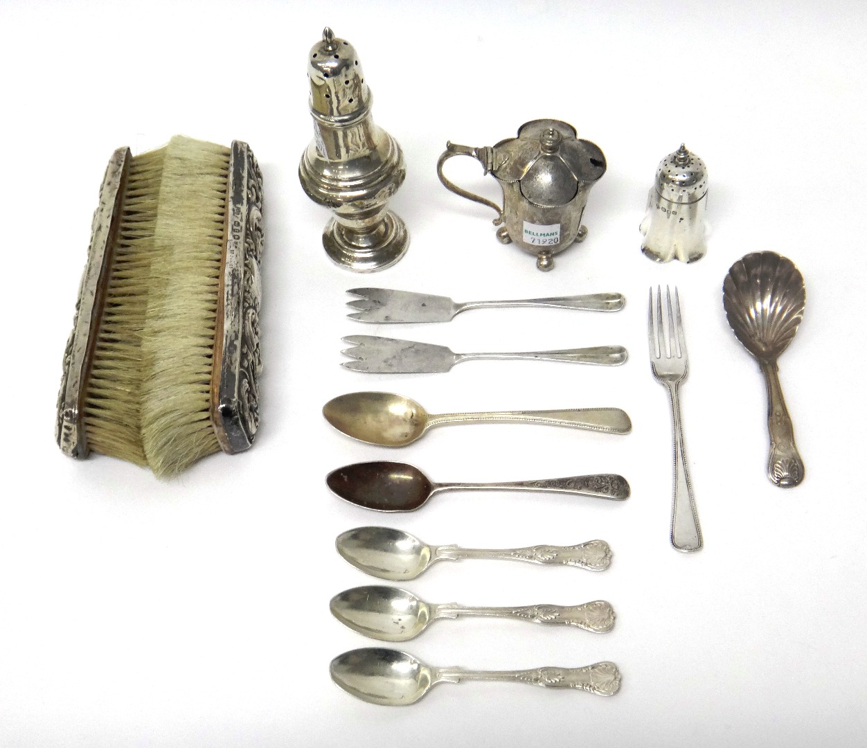 Appraisal: Silver and silver mounted wares comprising a mustard pot and