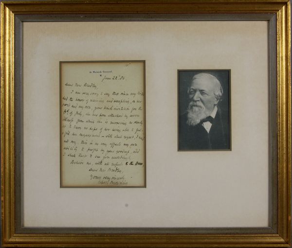 Appraisal: Autographed signed letter written by Robert Browning dated June letter