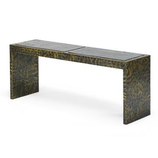 Appraisal: PAUL EVANS Patchwork console table PAUL EVANS - DIRECTIONALPatchwork console