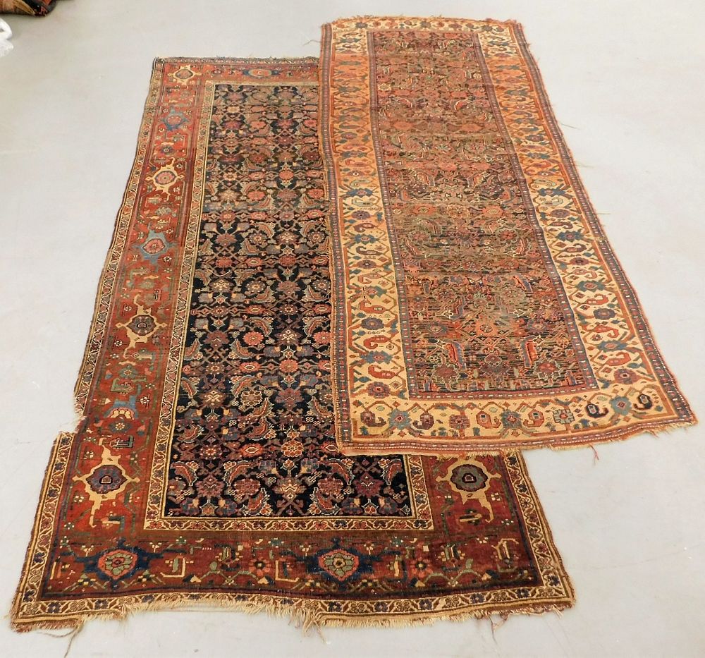 Appraisal: PC Kurdish Persian Bidjar Botanical Rugs Middle East Circa Includes