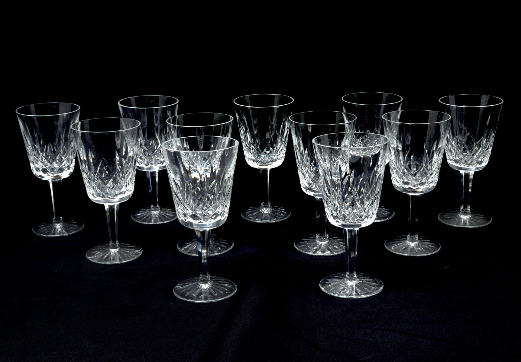 Appraisal: PC WATERFORD CRYSTAL ''LISMORE'' WATER GLASSES pc ''Lismore'' water glasses