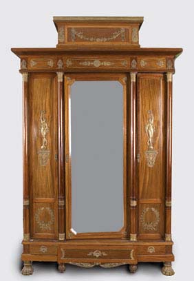 Appraisal: ANTIQUE FRENCH EMPIRE ARMOIRE Antique French Empire Period armoire with