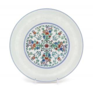 Appraisal: A Doucai Porcelain Plate A DoucaiPorcelain Plate of circular form