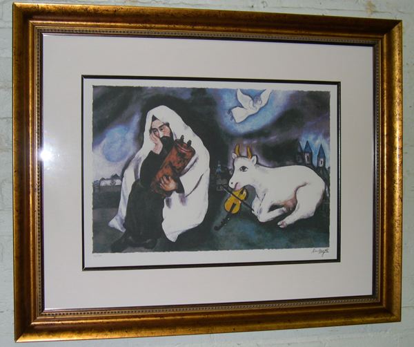 Appraisal: After Marc Chagall Russian French - Lament limited edition offset