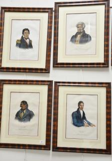 Appraisal: Thomas McKenny and James Hall Set of four hand colored