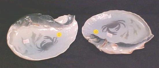 Appraisal: Two Royal Copenhagen porcelain oblong dishes decorated with fish and